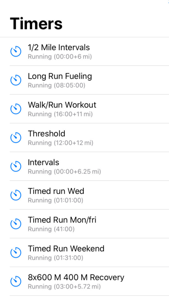 does 'run app have interval timer