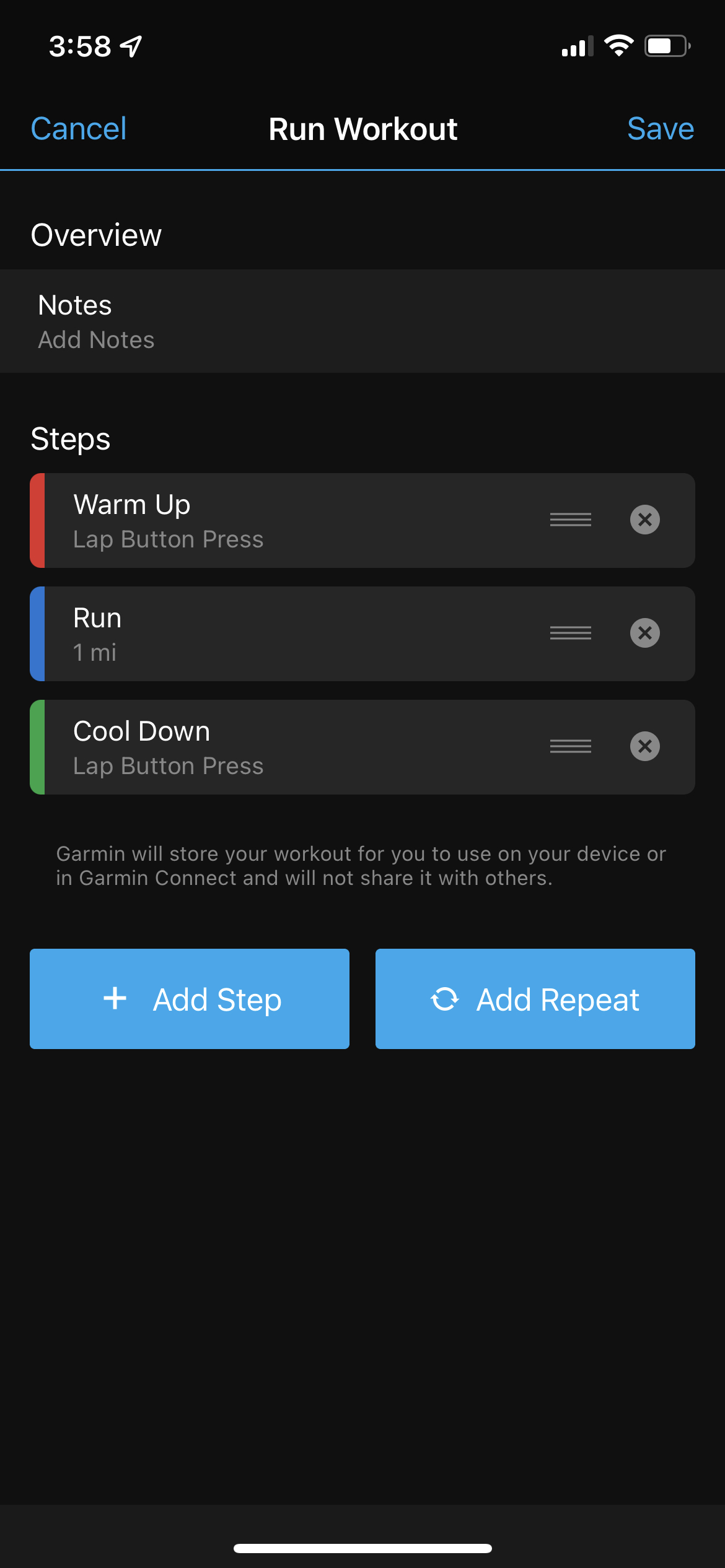 Creating A Running Workout In Your Garmin Connect App For The Watch ...